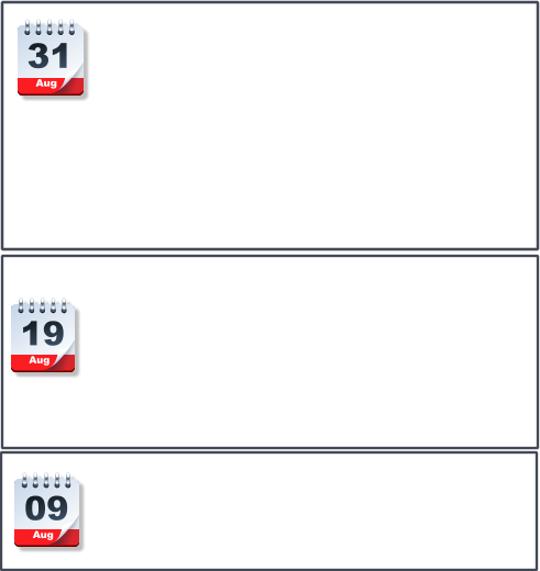 Aug 09  Aug 19  Aug 31