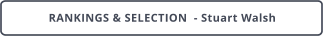 RANKINGS & SELECTION  - Stuart Walsh