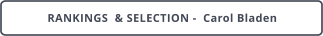 RANKINGS  & SELECTION -  Carol Bladen